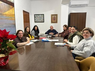 Reunión con el alcalde de Villatorres, Diego Calles