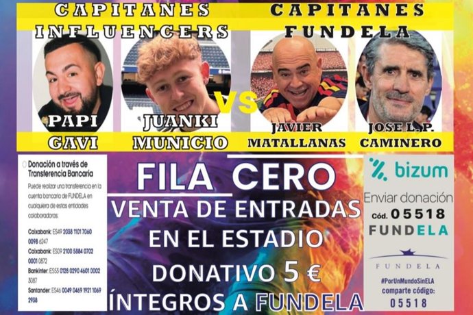 Cartel del partido #PorUnMundoSinELA.