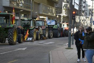 Imagen de archivo de la tractorada registrada el 29 de diciembre en Ourense