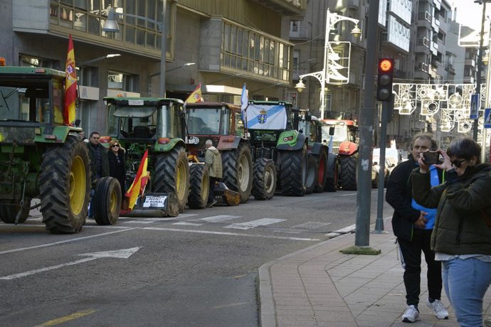 Imagen de archivo de la tractorada registrada el 29 de diciembre en Ourense