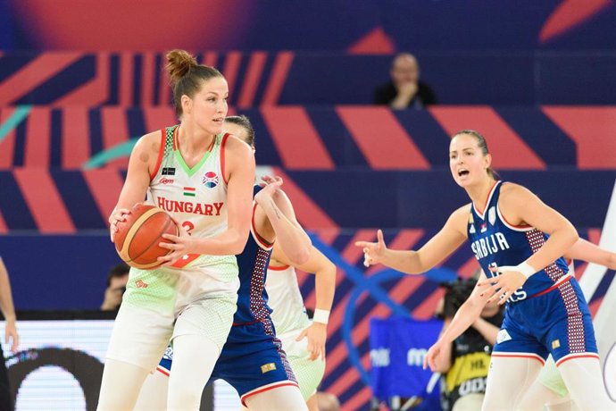 Archivo - Virag Kiss, durante un partido con la selección húngara de baloncesto.