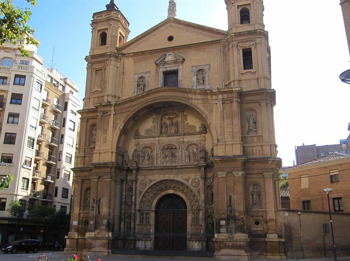 Archivo - Fachada de la Iglesia de Santa Engracia de Zaragoza.