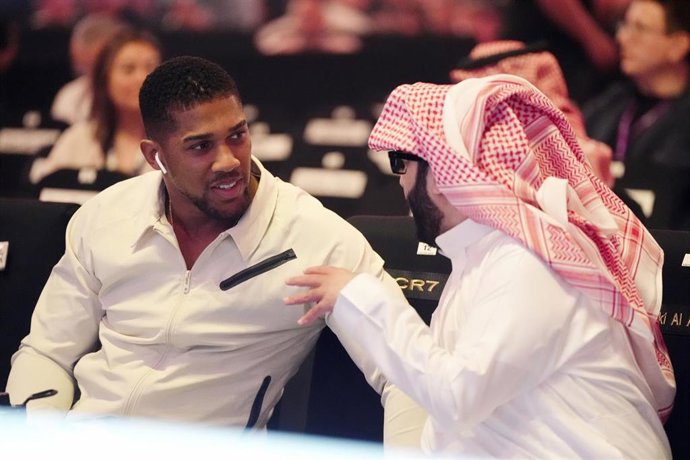 Archivo - Anthony Joshua, durante un evento promocional.