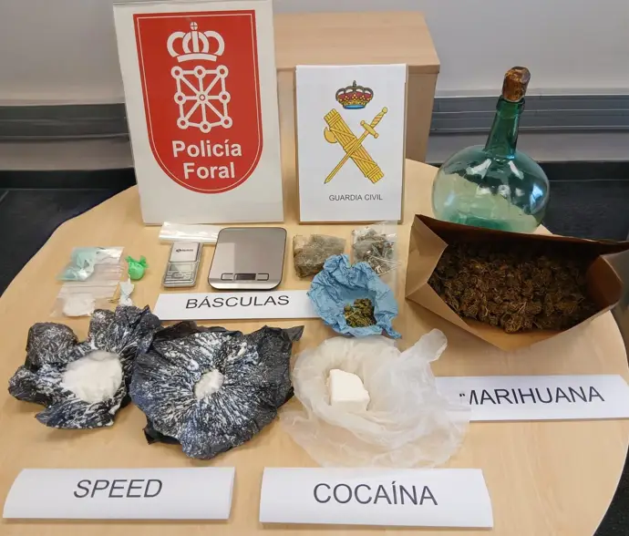 Droga incautada durante el registro