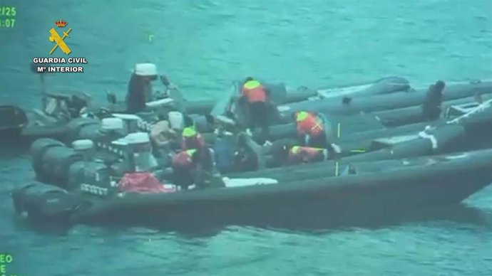 Imagen cedida de la Guardia Civil en la actuación bajo el marco de la operación 'Alinda'.