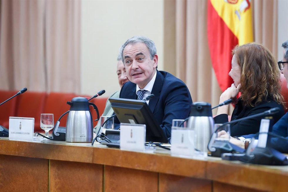 El expresidente del Gobierno José Luis Rodríguez Zapatero en el Senado, a 4 de diciembre de 2025, en Madrid (España).