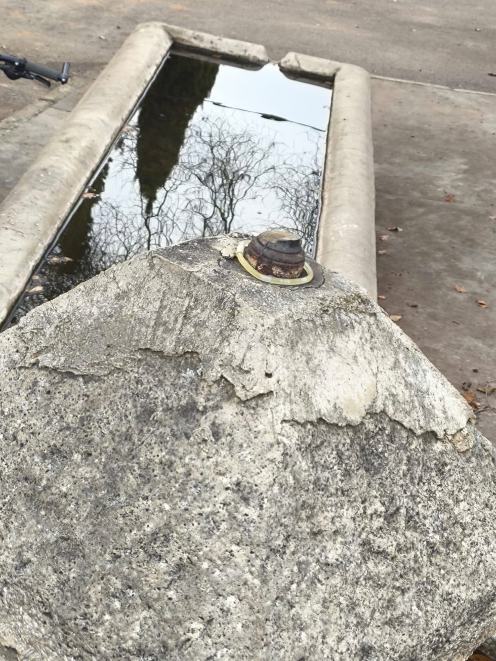 Los vecinos de la localidad de Collados, pedanía de Sotorribas (Cuenca), denuncian el robo con nocturnidad y alevosía de la piña bicentenaria que coronaba la fuente del pueblo.