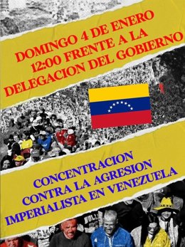IU convoca "de manera urgente" una concentración mañana en Logroño tras lo ocurrido en Venezuela