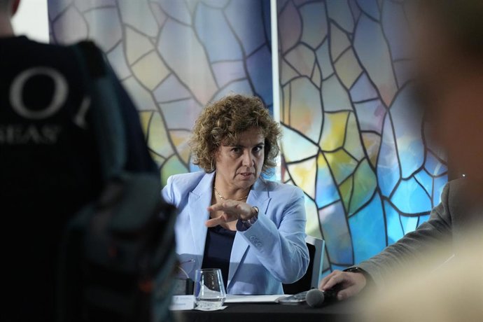 Archivo - La secretaria general del Partido Popular Europeo, Dolors Monserrat, durante un encuentro organizado por el Partido Popular Europeo, en el Hotel Eurostars Grand Marina, a 2 de octubre de 2025, en Barcelona, Catalunya (España).