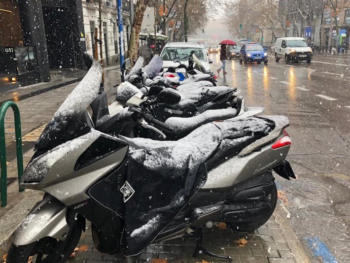 Archivo - Imagen de una nevada. 