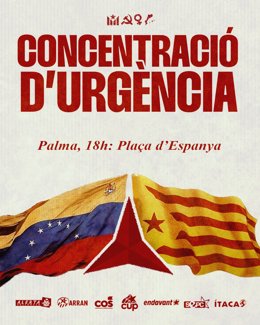 Diferentes entidades convocan una concentración este sábado en Palma como rechazo al ataque de EEUU contra Venezuela