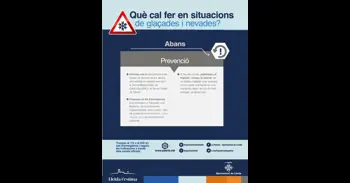 La Paeria de Lleida tiene "a punto" el dispositivo de Protecció Civil ante la alerta por nieve