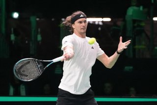 Archivo - Alexander Zverev, durante un partido.