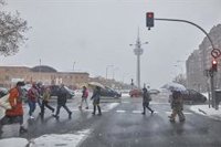 Aemet amplía el aviso amarillo por nevadas el lunes al área metropolitana de Madrid