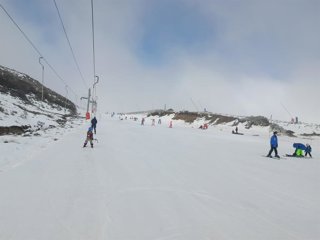 Una de las pistas de ski de la Diputación de León.
