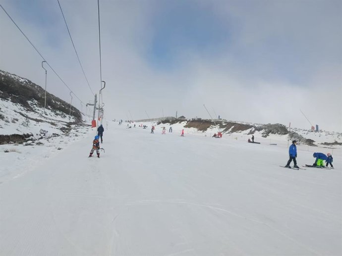 Una de las pistas de ski de la Diputación de León.