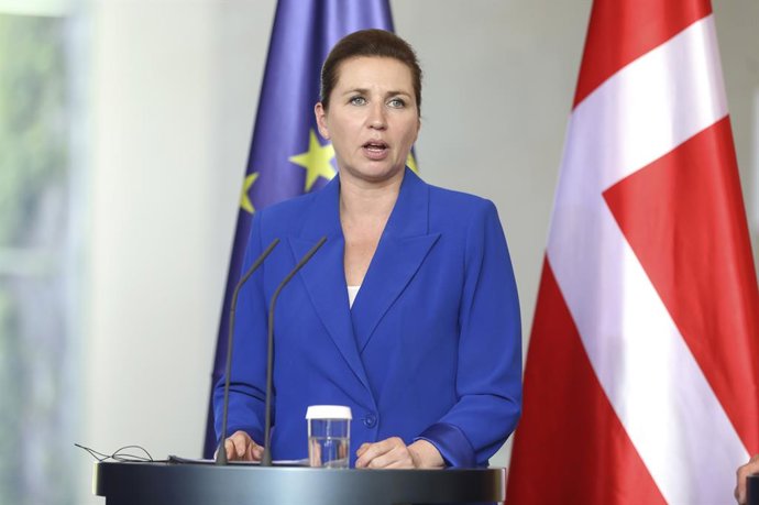 Archivo - June 11, 2025, Berlin, Berlin, Deutschland: Mette Frederiksen beim Empfang der dänischen Ministerpräsidentin mit militärischen Ehren zu einem gemeinsamen Gespräch mit anschlieÃendem Pressestatement im Bundeskanzleramt. Berlin, 11.06.2025