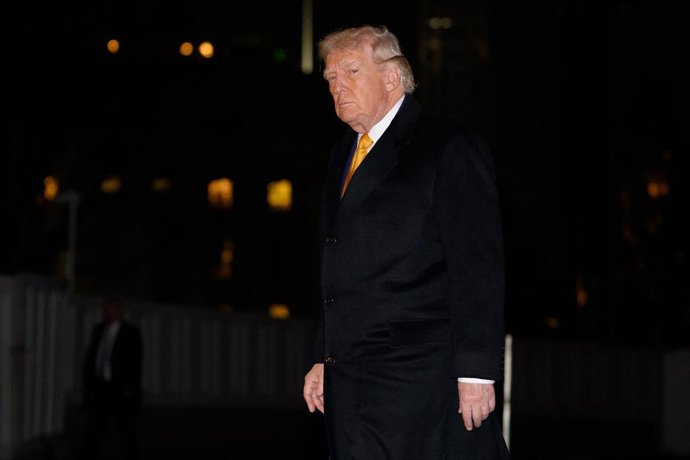 El presidente de Estados Unidos, Donald Trump, a su llegada a la Casa Blanca  