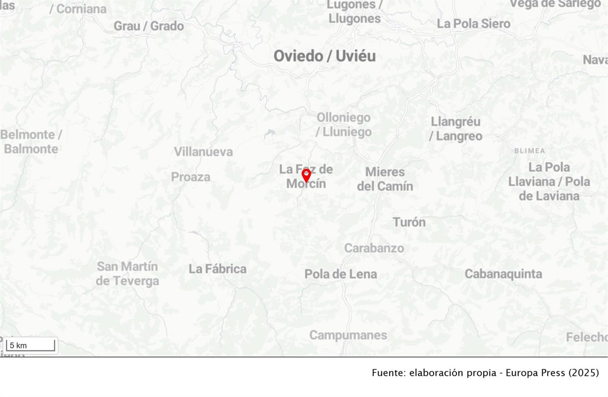 Accidente mortal en Morcín: Hallan a un vecino fallecido en la senda de La Foz