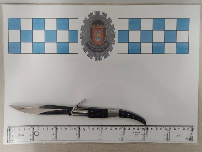 La navaja incautada.