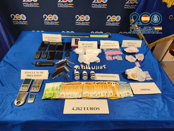 Diners, droga  i efectes confiscats