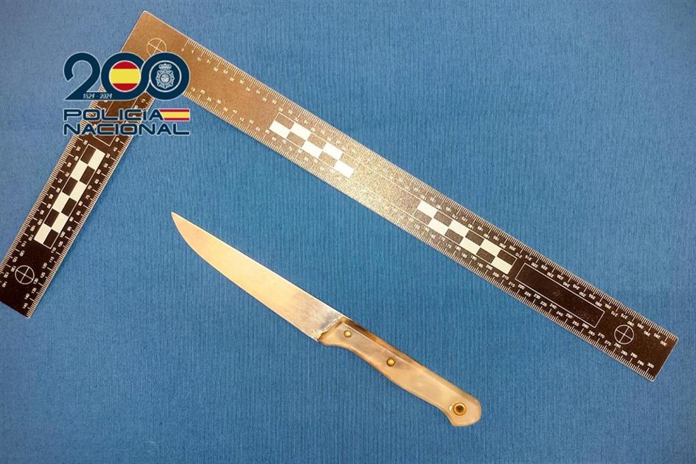 Cuchillo incautado a un individuo en Jerez