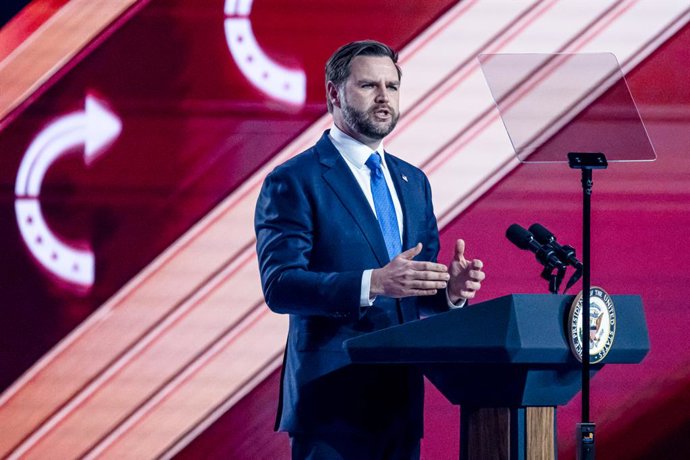 El vicepresidente de Estados Unidos, JD Vance, durante un discurso en Phoenix en diciembre de 2025 (archivo)