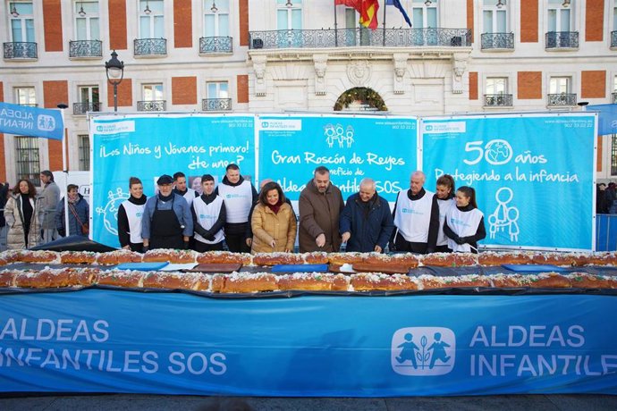 La 34ª edición del Roscón de Reyes de Aldeas Infantiles SOS llega a la Puerta del Sol