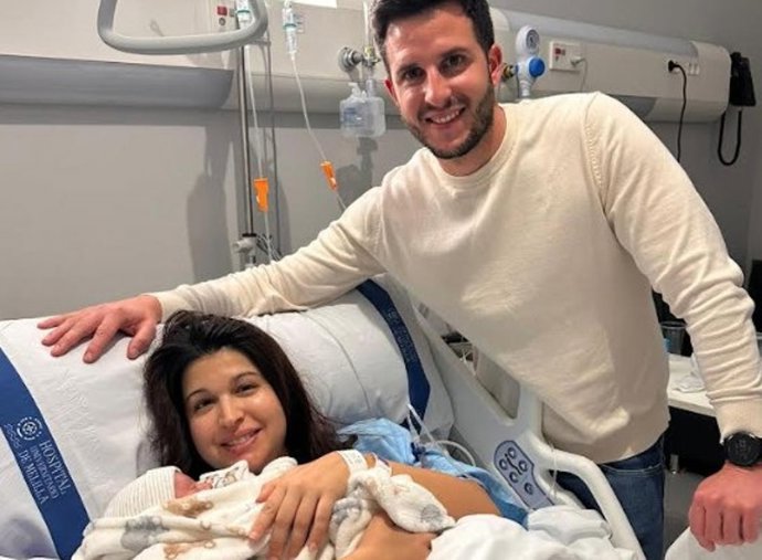 Oliver Infante García, primer bebé nacido en enero en el Hospital Universitario.
