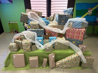 Regalos de la iniciativa 'Sonríe con un juguete' de Punta Umbría (Huelva).