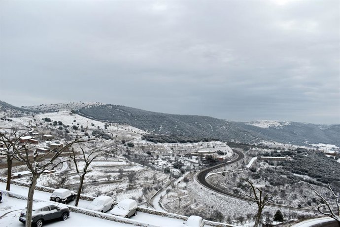 Archivo - Imagen de archivo de nieve en Morella