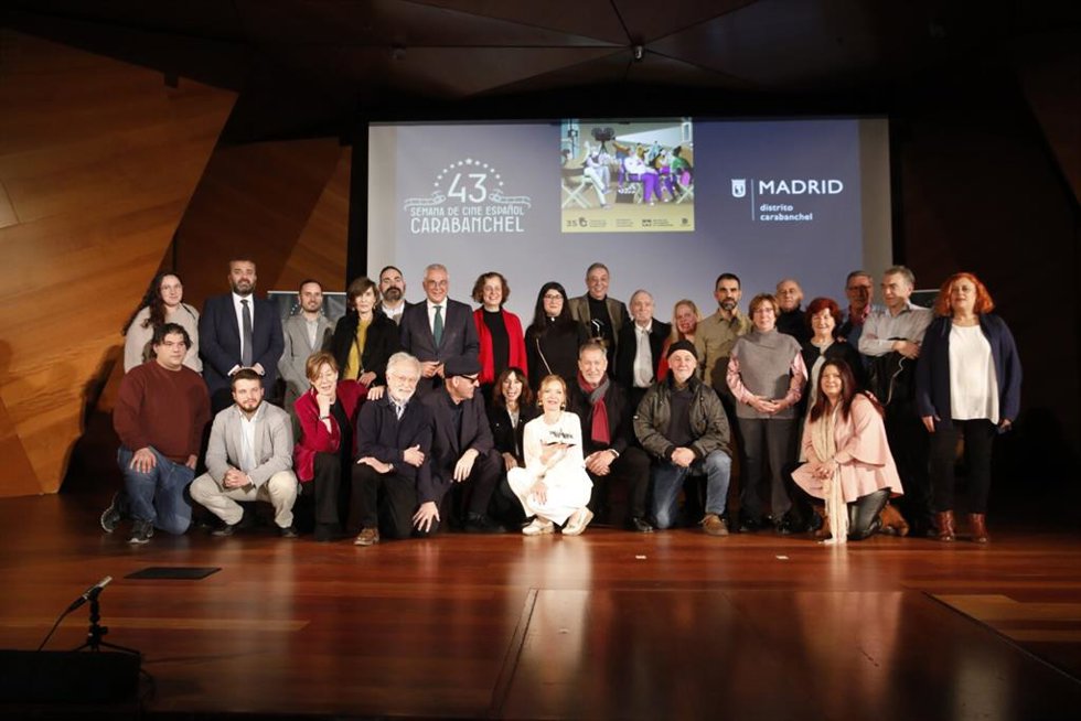 Archivo - Foto de familia de la 43 Semana de Cine Español en Carabanchel