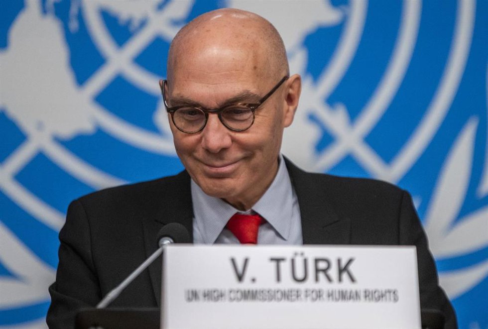 El Alto Comisionado de Naciones Unidas para los Derechos Humanos, Volker Turk, durante una rueda de prensa en Ginebra, Suiza, en diciembre de 2025 (archivo)