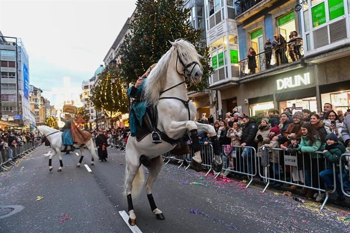 Caballos en la cabalgata de Reyes de Oviedo