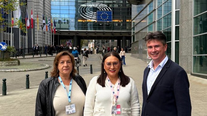 La directora general de Competitividad y Calidad Turísticas, Eva Reverte, ante el Parlamento Europeo, en su participación en octubre en la Semana de las Regiones y las Ciudades.
