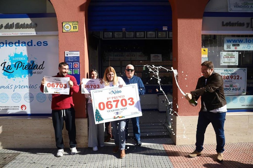 La administración La Piedad de Málaga capital ha dado el primer premio de 'El Niño' 2026.