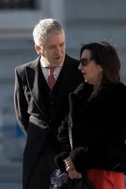 Ministra de Defensa y Ministro de Interior durante la Pascua Militar