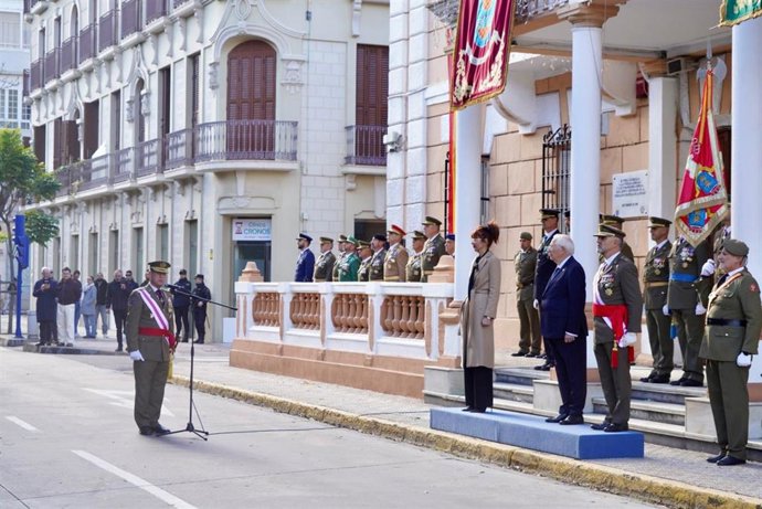 El comandante general de Melilla, el general de División Luis Cortés Delgado, en los actos conmemorativos de la Pascua Militar.