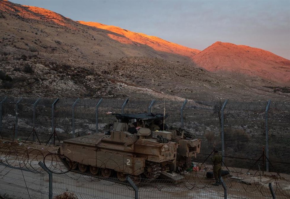 Archivo - Despliegue militar israelí en los Altos del Golán 