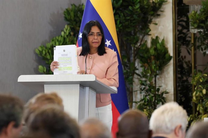 Archivo - La presidenta encargada de Venezuela, Delcy Rodríguez 
