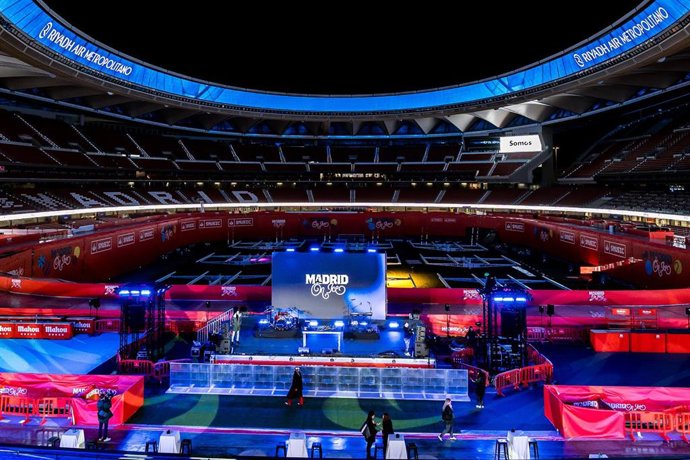 Vista general durante la inauguración de Madrid On Ice, en el Riyadh Air Metropolitano, a 19 de diciembre de 2025, en Madrid (España).