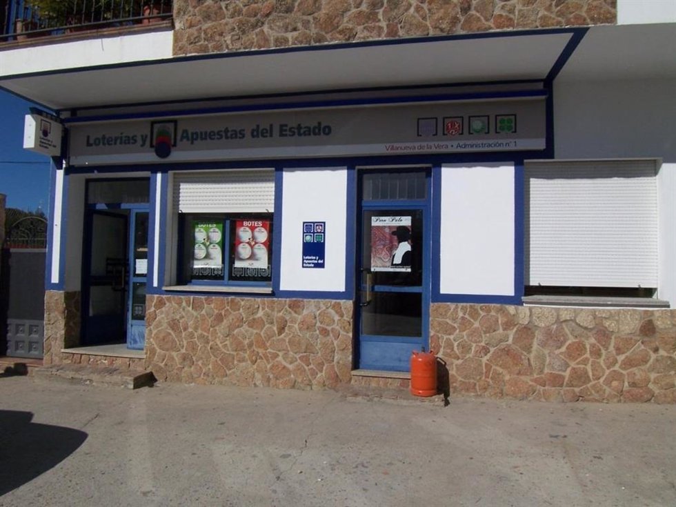 La Administración de Loterías n 1 de Villanueva de la Vera.