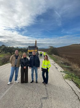 Visita a las obras en la carretera JA-4312.