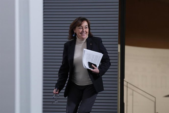 La consellera y portavoz del Govern, Sílvia Paneque, ofrece una rueda de prensa tras el Consell Executiu semanal, a 7 de enero de 2026, en Barcelona, Cataluña (España). Paneque, ha trasladado en nombre del Govern el pésame por la muerte de la exconsellera
