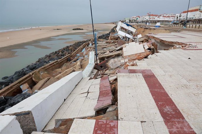 Zona afectada por la borrasca 'Fracis' en Matalascañas.