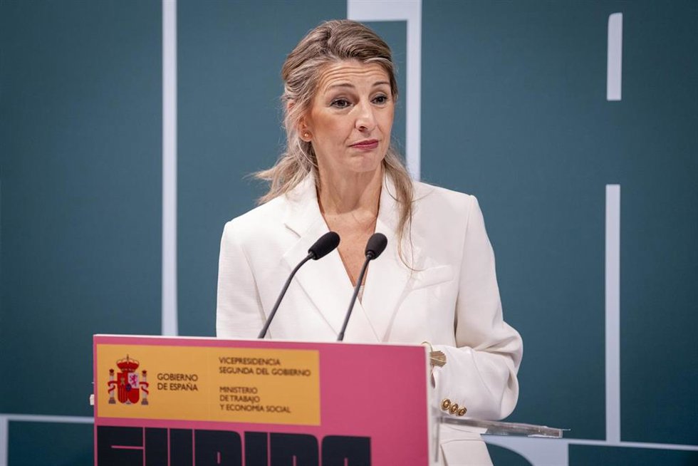 La vicepresidenta segunda y ministra de Trabajo, Yolanda Díaz. 
