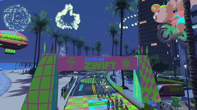 El Tour de Zwift reunirá a miles de ciclistas en todo el mundo hasta el 22 de febrero.