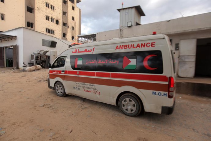 December 13, 2025, Gaza, Palestine: (INT) Four Palestinians Killed in Israeli Airstrike on Vehicle West of Gaza City. December 13, 2025 Ãâ" Gaza, Palestine: Pictures taken on Saturday show the bodies of four Palestinians who were killed in an Israeli a