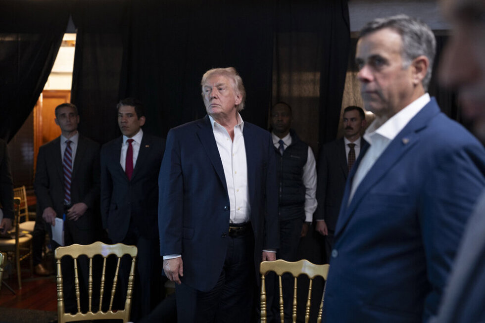 En el centro de la imagen, el presidente de EEUU, Donald Trump