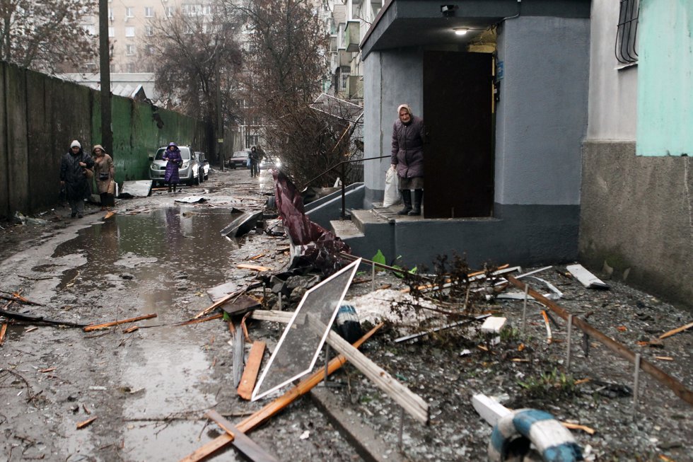 Un edificio residencial atacado por drones rusos en Dnipro (Ucrania)